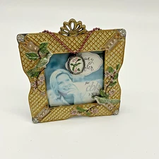 Tracy Porter 3x3" Metal Fram Bird Motifs Trellis Floral Cute Cottage