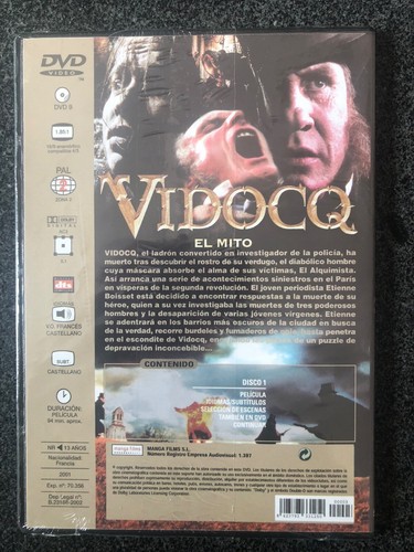 VIDOCQ EL MITO (2001) - DVD - DEPARDIEU / INÉS SASTRE - MANGA FILMS - 2002 - Imagen 2 de 2