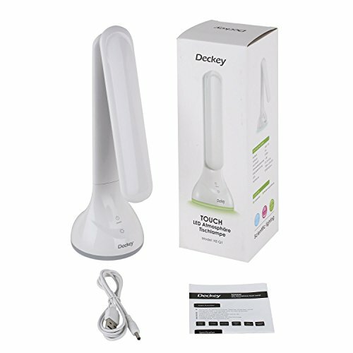 Deckey Touch LED Lese Schreibtisch Lampe Nachttisch Arbeitszimmer Wiederaufladbar Nachtlicht - Bild 6 von 6