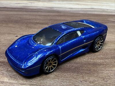 Vintage 1992 Hot Wheels Jaguar XJ220 Blue 1:64 Thailand As Is T341