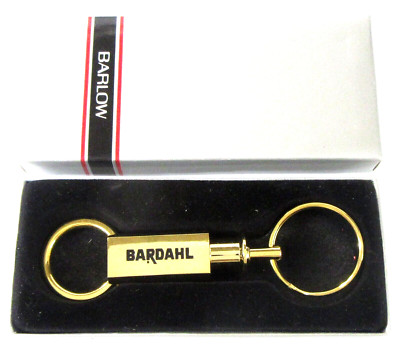 vintage BARDAHL fancy Barlow keychain key ring Mint Box car racing hydroplane b2