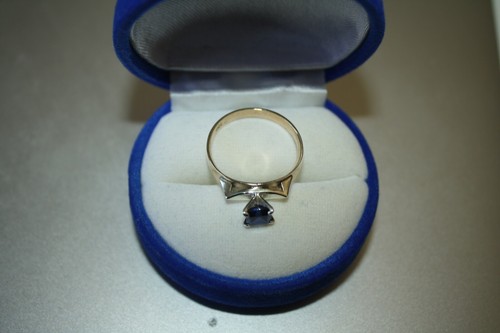 100% Vintage 9k Solid Yellow Gold 0.75ct Sapphire Solitaire Ring Sz 7.25 or O - Picture 16 of 16