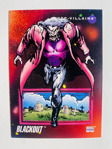 Tarjeta Impel 1992; Marvel #140 Blackout casi nueva-como nueva