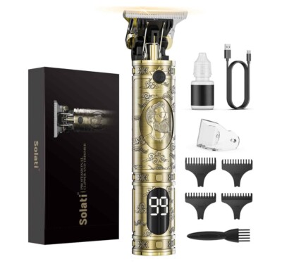 Solati Cordless T-Blade Trimmer Shaver Hair Cutting Kit with LCD SEALED NEW!