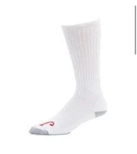 Justin Half Cushioned Over The Calf Socks 3 pairs White Men’s Medium 9-11 New