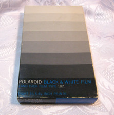 Rare POLAROID BLACK WHITE FILM TYPE 107 VINTAGE 1970's PHOTOGRAPHY
