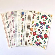 Vintage Me & My Big Ideas Watercolor Style/Pastel/Floral Lot 9 Sheets + Bonus 2!