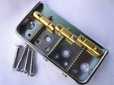 New  Vintage Style SHORT HALF  Tele Bridge W Compensated Bullet Brass Saddles