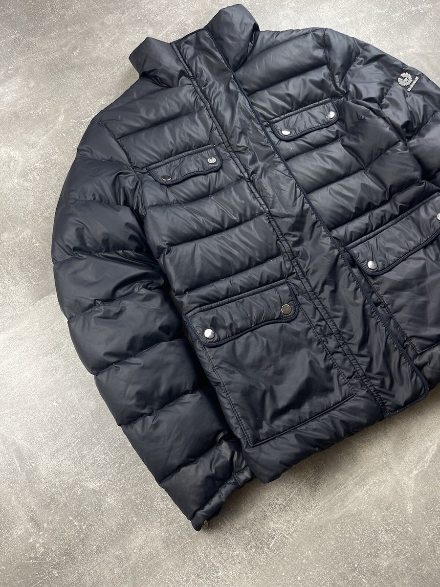 Belstaff Silver Label Womens Navy Blue Down Puffer Jacket Size 42