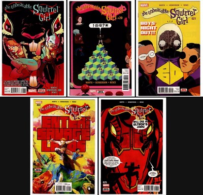 The Unbeatable Squirrel Girl #8 #20 #21 #22 #25 (2015 - 2017) -Lot of 5 - Marvel