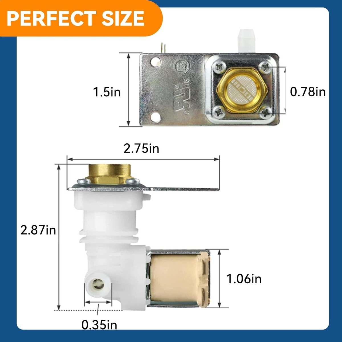 Ice Maker Water Inlet Valve Replacement - 040003579, 115/120V 60Hz, 2-Year Warranty, Easy Install