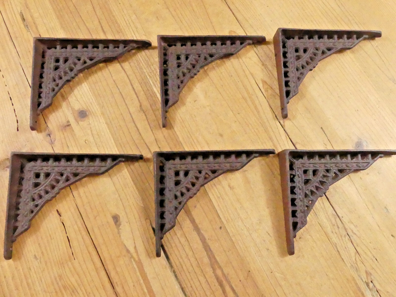 6 Antique Style Shelf Brace Wall Bracket Cast Iron Brackets SMALL 5 x 4 Restore