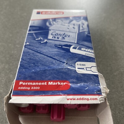 Edding 3300 Permanent Marker 7 Pack (1-5mm, Pink #9)