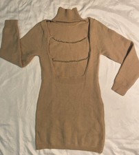 Women’s Nasty Gal Collection High Neck Knitted Chain Back Lrg Dress Retail$116