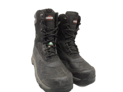 Aggressor Men's 8'' 8910 Steel Toe Steel Plate WP Work Boots Black/Grey Size 11M
