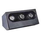 Watch Winder 3 AUGUSTA Carbon High Gloss Lacquer Power Adapter Top Quality