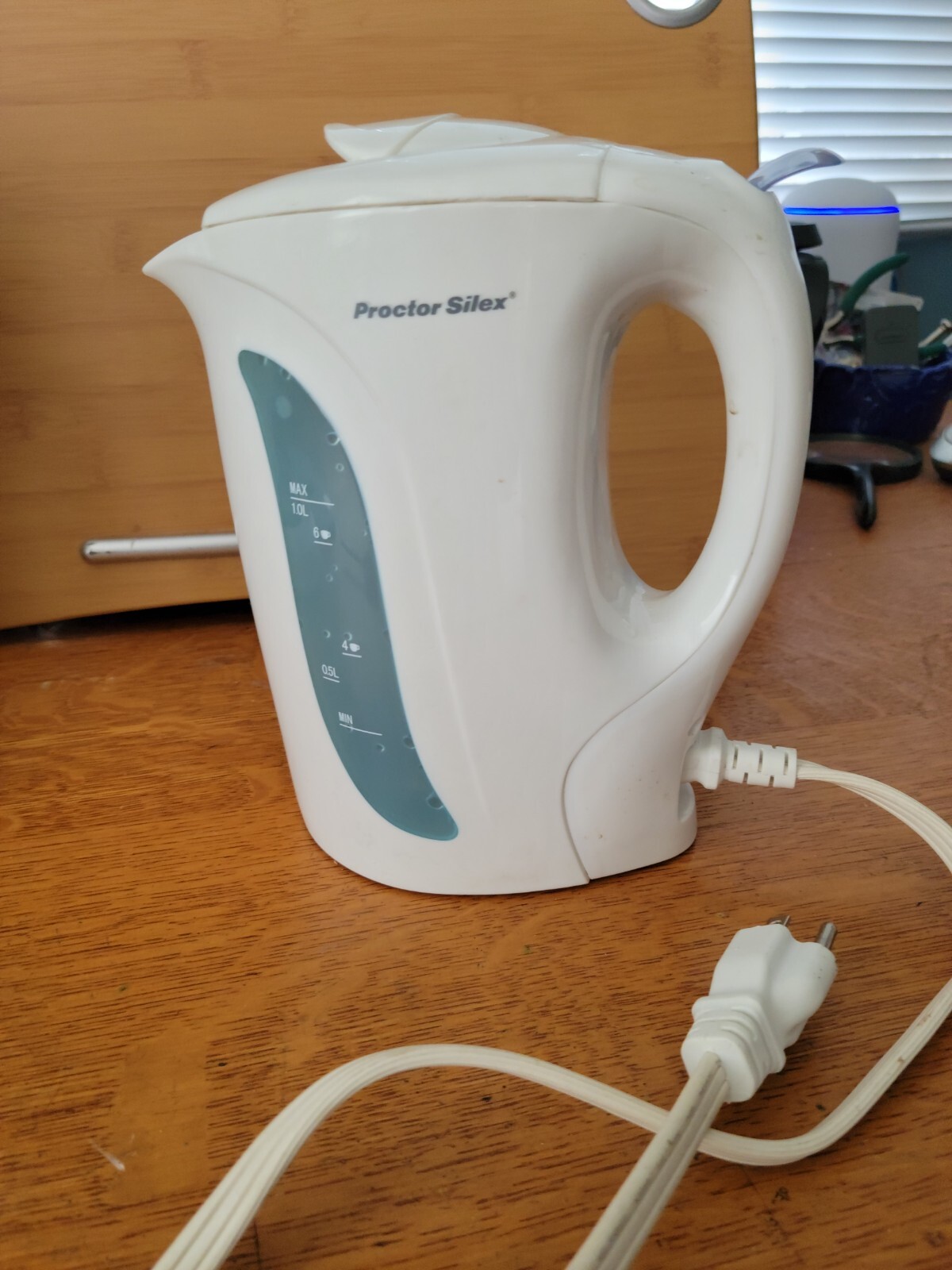 Proctor Silex Electric Kettle Water Heater Boiler Corded Model K2070Y White  | eBay