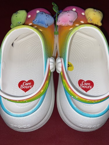 Zueco Crocs Care Bears Crush Iluminado Arco Iris Zapatos Para Mujer Talla 9 Nuevo con Etiquetas - Imagen 4 de 6