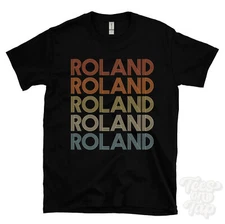 ROLAND REPEATED RETRO STYLE T-SHIRT mens & womens novelty cool name gift