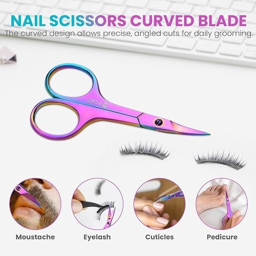 Nail Scissors Curved Cuticle Sharp Multipurpose Beauty Grooming Shears Cuticles - Picture 3 of 5