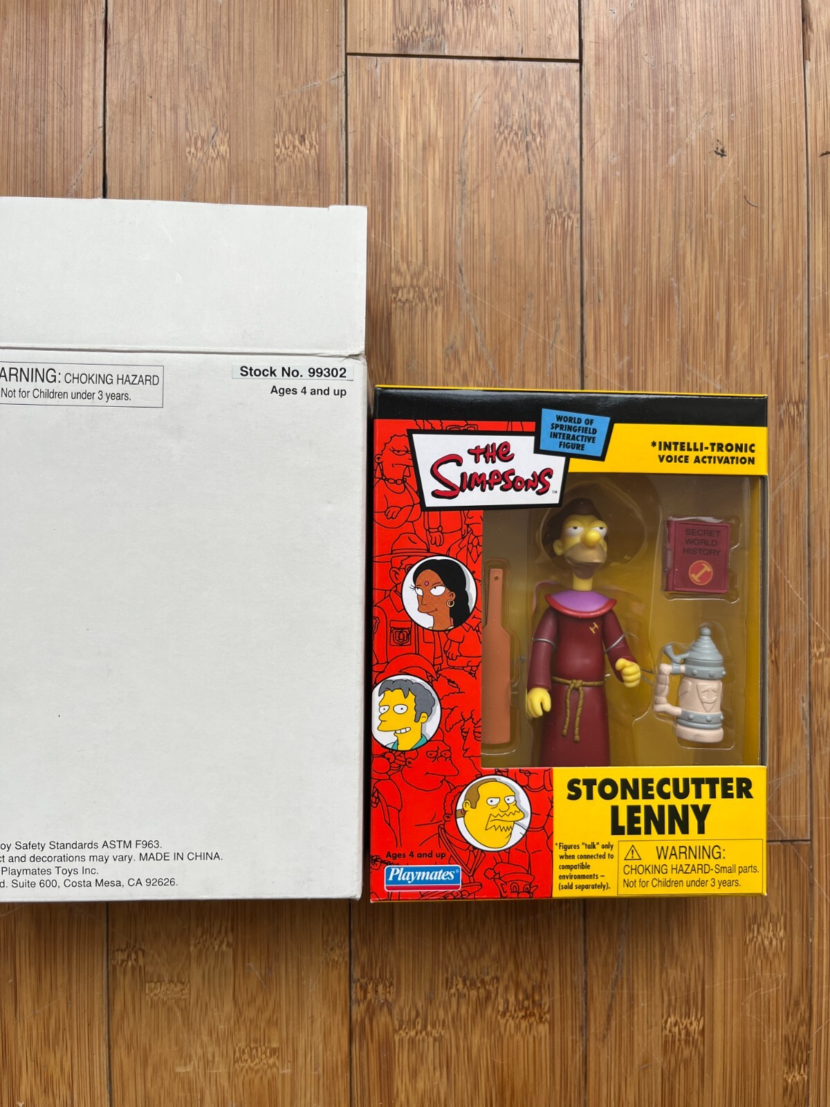 BNIB PLAYMATES INTERACTIVE THE SIMPSONS SERIES STONECUTTER LENNY TOY FIGURE WOS