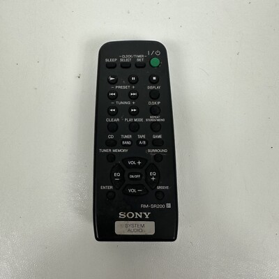 Sony System Audio RM-SR200 Remote Control