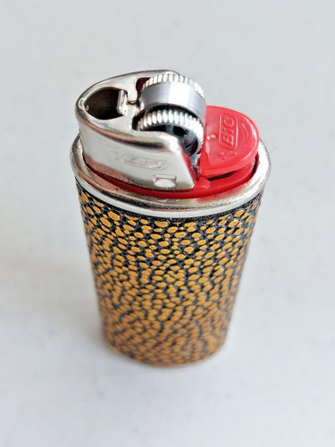 Bic Lighter case Gold Dimple complete with bic lighter turn your lighter into - Picture 2 of 6