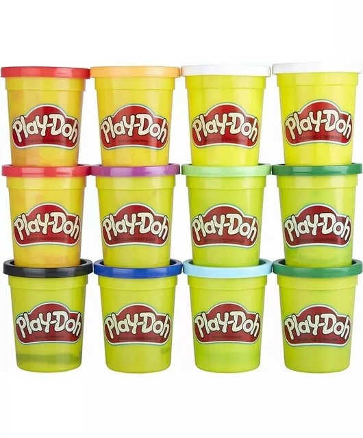 Play-Doh Bulk Spring Colors 12-Pack of Non-Toxic Modeling Compound, 4-Ounce Cans for sale online