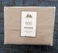 New Twin XL Sheet Set 100 Egyptian Cotton 600 Thread Count in Taupe