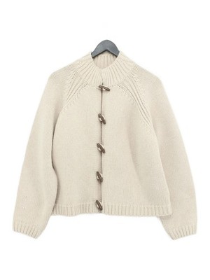 Boden Herren Strickjacke M creme Wolle mit Polyamid Stehkragen Cardigan