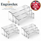 3-9PCS Acrylic Clear Display Plinths Stand Risers Bridge Retail Shop 4 SIZES