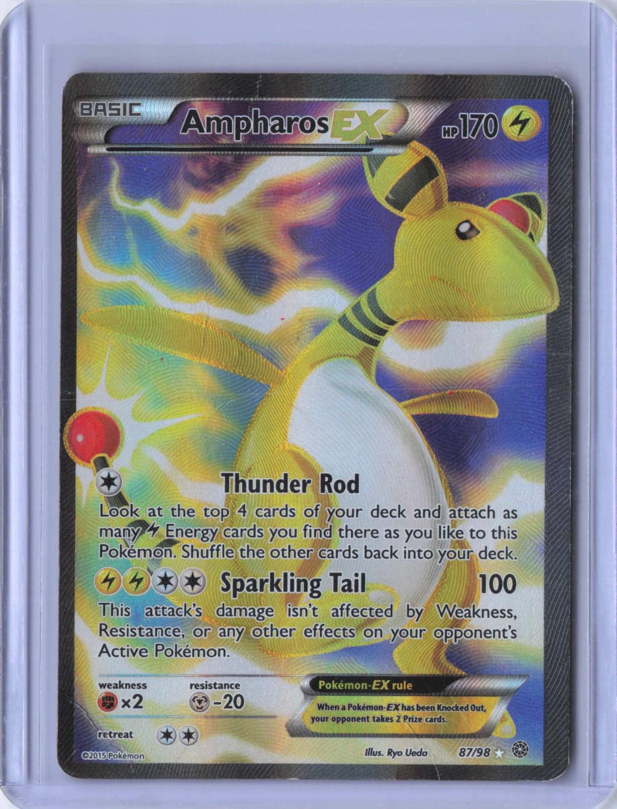 Ampharos EX Holo Ancient Origins AOR 87/98 Heavily Played
