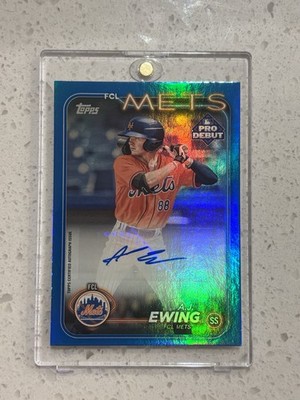 2024 AJ Ewing Topps Pro Debut Blue Foil Auto /150