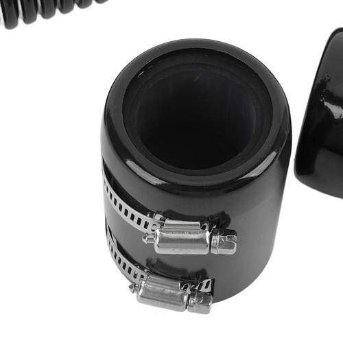 Ι Black 12in Coolant Radiator Hose Kit With Cover Stainless Steel Flexible - Picture 8 of 12