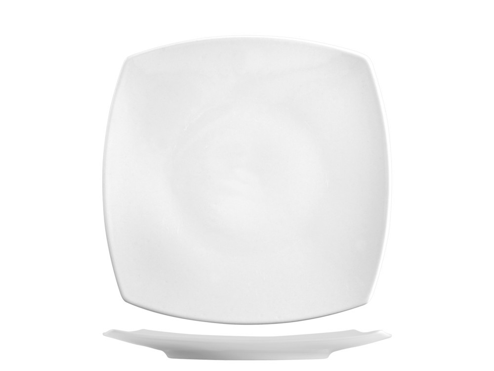 Saturnia 6 Flat Plates Tokio In White Porcelain 26 Cm