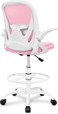 Drafting Chair Tall Office Chair with Flip-Up Armrests Executive Ergonomic Compu