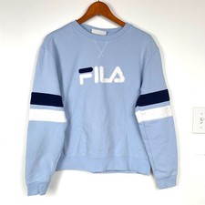 Vintage 90s FILA Sportswear Blue Pastel Crewneck Sweater Size XL