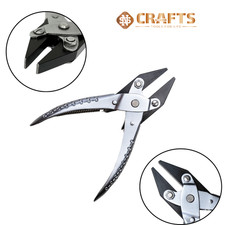 Flat Nose Parallel Action Pliers 140mm Jewelry Smooth Jaw Tool with Spring 5.5"