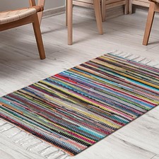 Cotton Chindi Rug - Boho Rustic Area Accent Throw Rug - Area Floor Carpet for...