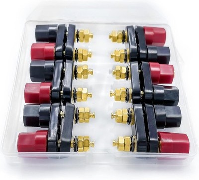 4MM Copper 2-Way Banana Plug Jack Socket Binding Post Video Speaker Terminal... 
