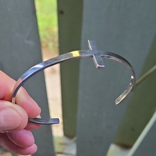 Heavy Stainless steel cross bracelet