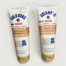 Gold Bond Eczema Relief Cream 8 oz 2 Pack Colloidal Oatmeal 2 EXP 06/2026 NEW