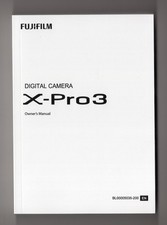 Fuji Fujifilm X-Pro3 Genuine Camera Instruction Manual / User Guide In English