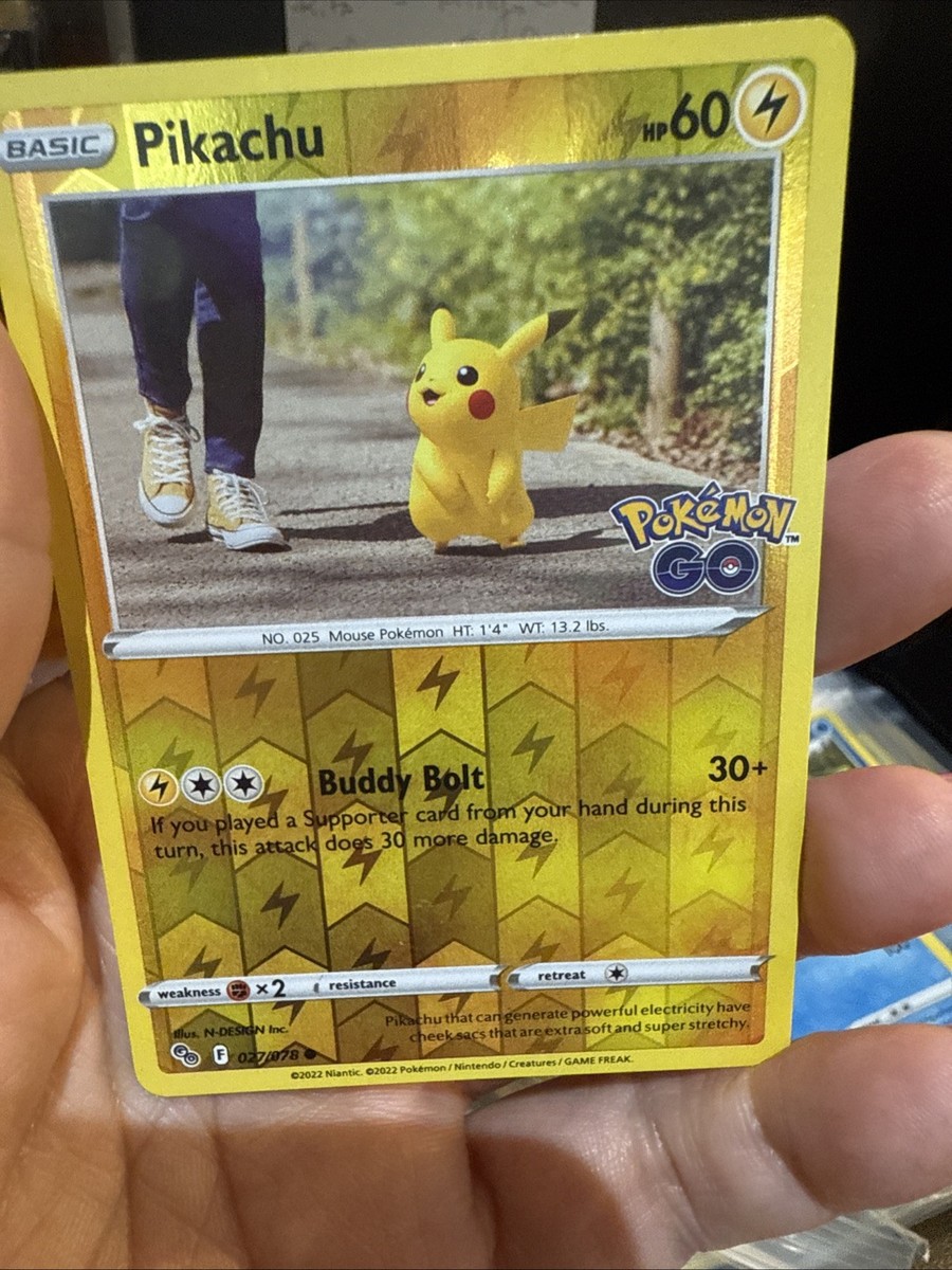 pikachu pokemon go card price POKEMON GO - Pikachu 027/078 - REVERSE HOLO - NM/M
