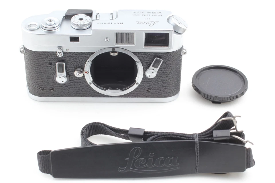 Probado [N COMO NUEVO con correa] Cuerpo de cámara fotográfica Leitz Leica M4 plateado 35 mm de JAPÓN Foto 4 de 4