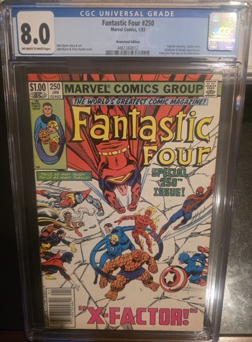 Fantastic Four #250 Newsstand Edition CGC 8.0