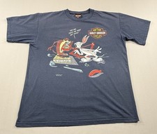 Vintage Harley Davidson Shirt Mens XL Looney Tunes Bugs Bunny Taz Fun Wear 1993
