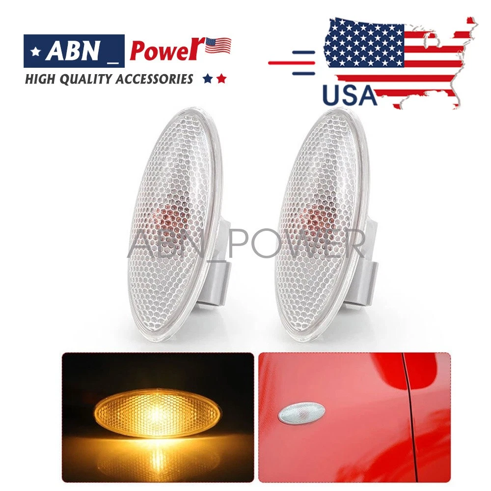 QKLsudua 1 paio di luci di segnalazione anteriore parafango dinamico LED marcatori laterali compatibili con To-yota Ce-lica T20 23 Co-rolla Ca-ldina A-vensis S-tarlet P-rius Fiel-der Ver-so Runx MR2