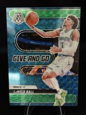 2024-25 Panini Mosaic - Give and Go LaMelo Ball #13 Green Mosaic Prizm