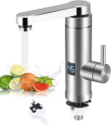 Instant Warmwasser Wasserhahn Elektrisch 3000W Küche Bad Mischbatterie, LED Display